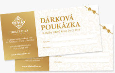 Dárkové poukázky Dolce Diva Dárkové poukázky Dolce Diva